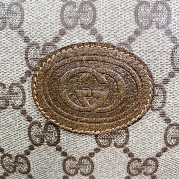 Gucci XL Travel Tote Supreme Web Canvas Boston Bag Duffle Sherry Purse Weekender - Picture 3 of 12